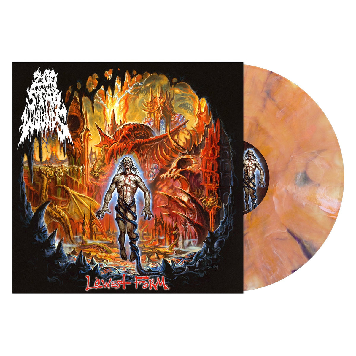 200 Stab Wounds - Lowest Form ["Rigor Mortis" - Yellow Orange, Black Marble Vinyl] Vinyl