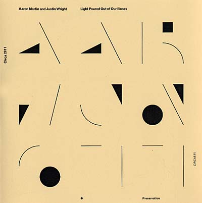 AARON MARTIN & JUSTIN WRIGHT - Light Poured Out Of Our Bones CD CD