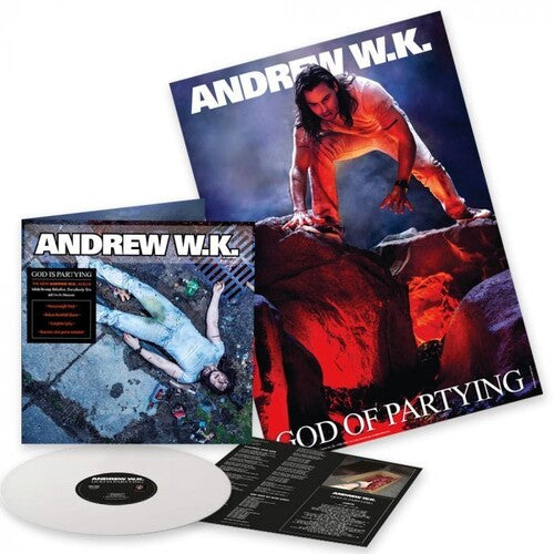 Andrew W.K. - God Is Partying (Parental Advisory Explicit Lyrics, Colored Vinyl, White, Poster) Vinyl