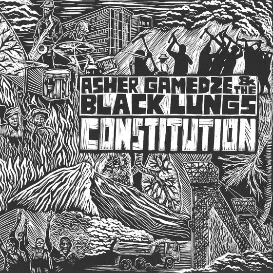 Asher & The Black Lungs Gamedze - Constitution Vinyl 2LP, Gatefold Reverse-Board Jacket w/ OBI Strip & Poly-lined Printed Inner Sleeves