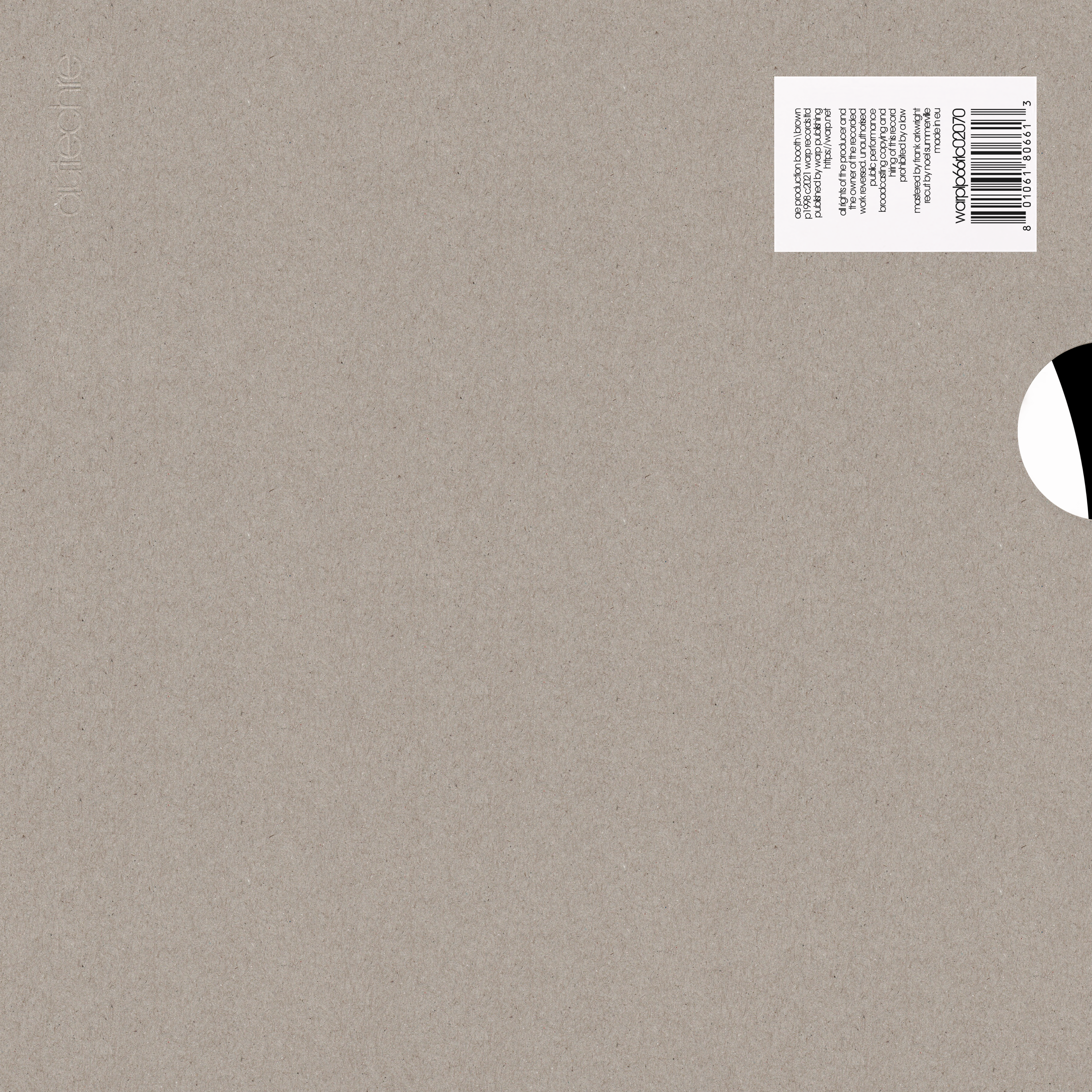 Autechre - LP5 (2LP) Vinyl 2LP 2LP in die cut card inners, wide spine outer w thumb cut & embossed cover, sticker insert, DL ca