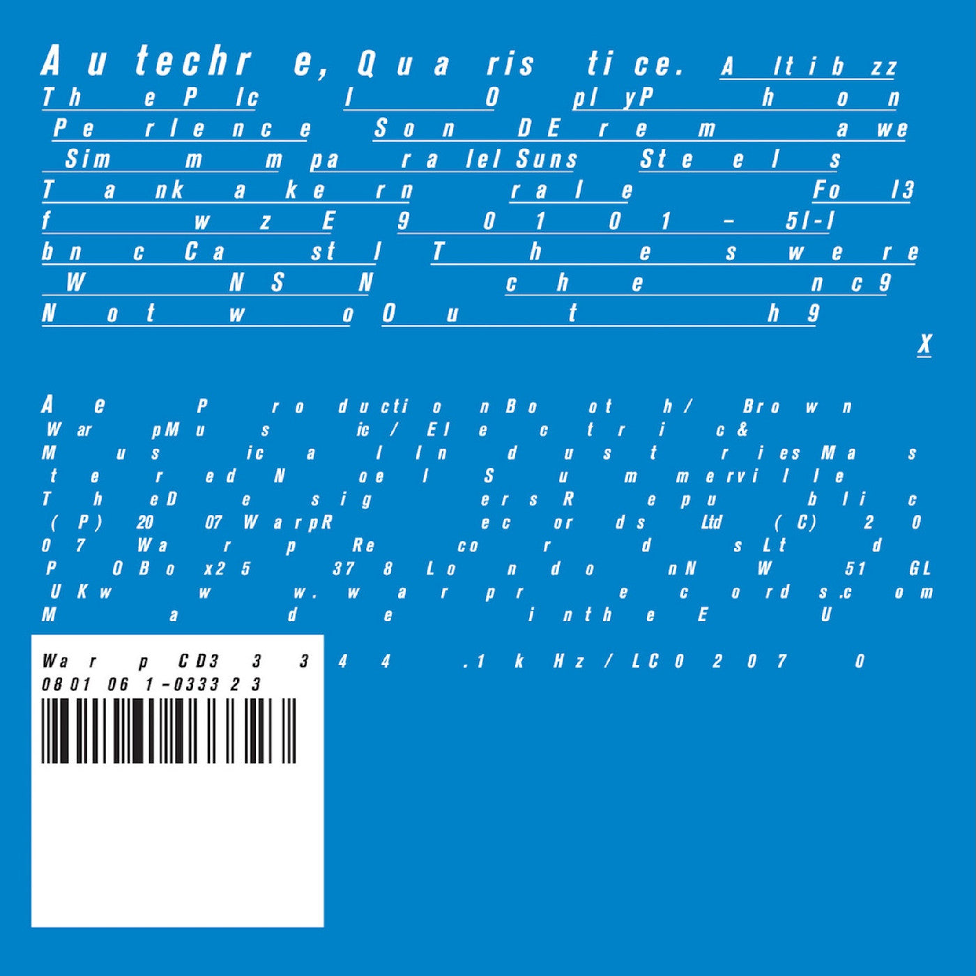Autechre - Quaristice Vinyl