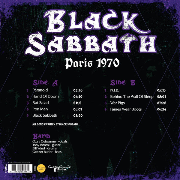 Black Sabbath - Paris 1970 [Import] Vinyl