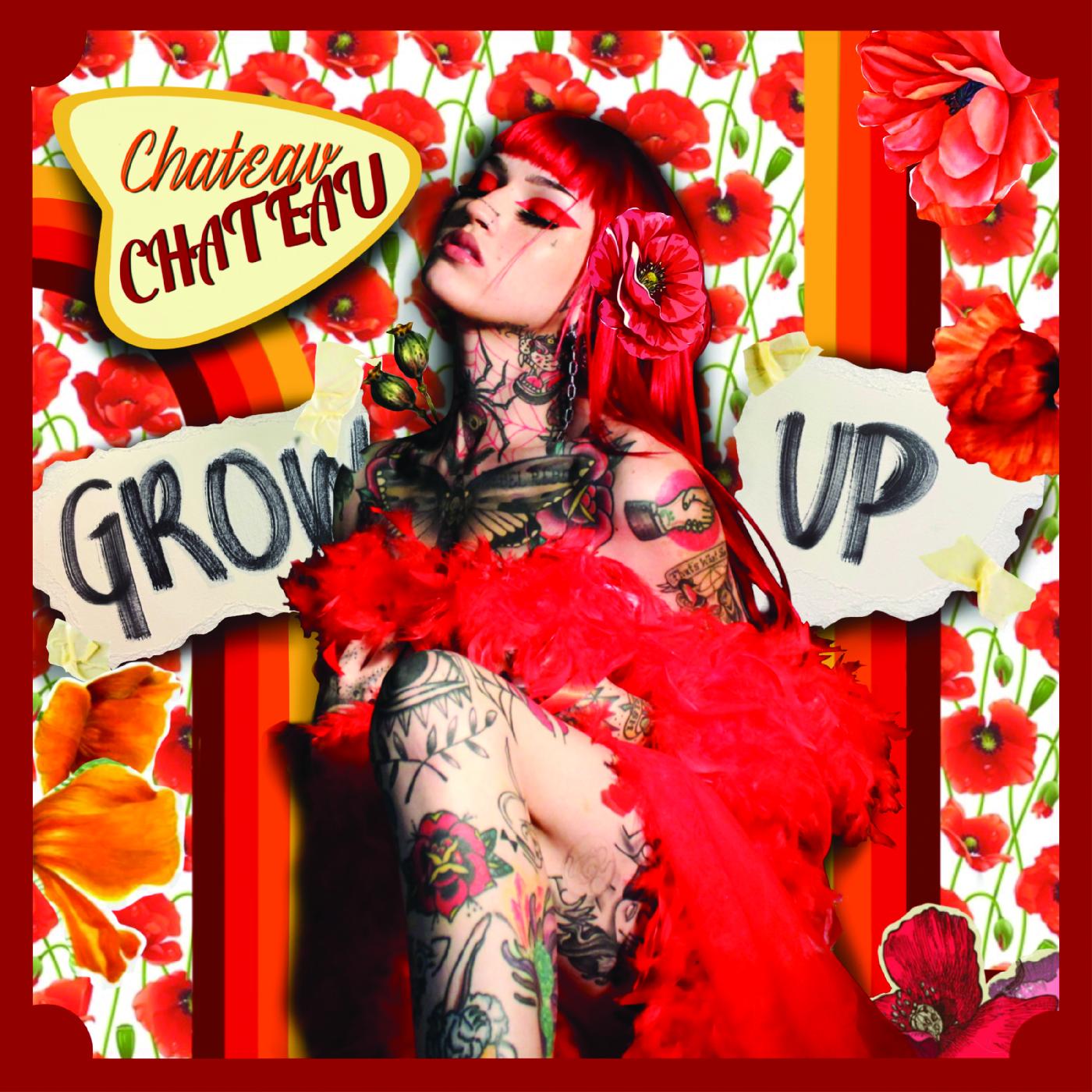 Chateau Chateau - Grow Up (RED VINYL) Vinyl LP Printed inner sleeve with lyrics, limited edition red vinyl [w/ download card]