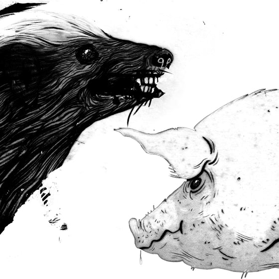 Clark - Honey Badger / Pig Vinyl 12" with printed labels in plain 3mm spine sleeve and cover sticker, download card insert