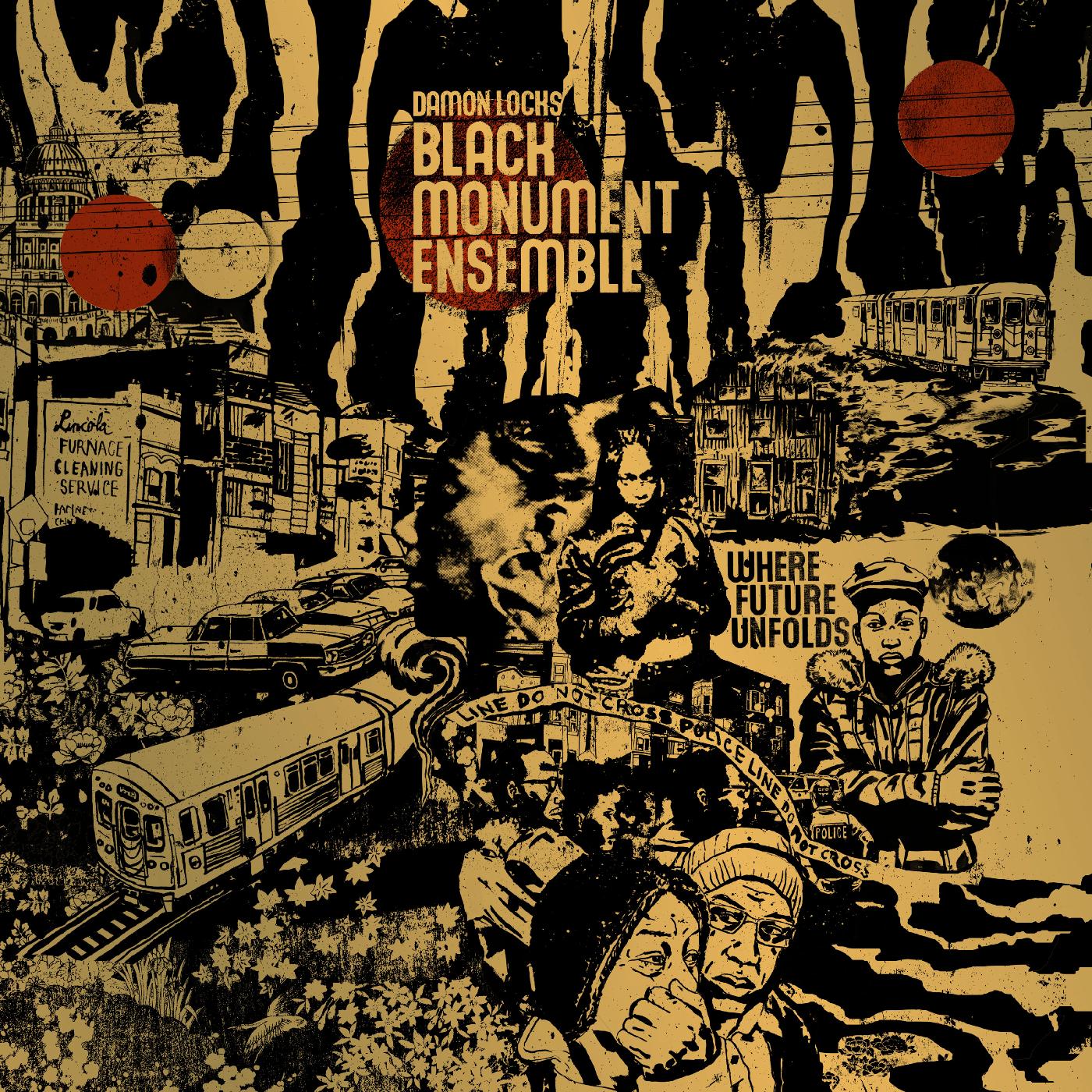Damon - Black Monument Ensemble Locks - Where Future Unfolds Vinyl LP Black Vinyl LP in Gold Foil Gatefold Heavyweight Tip-On Jacket, w/ IA OBI Strip & Inner Sleeve