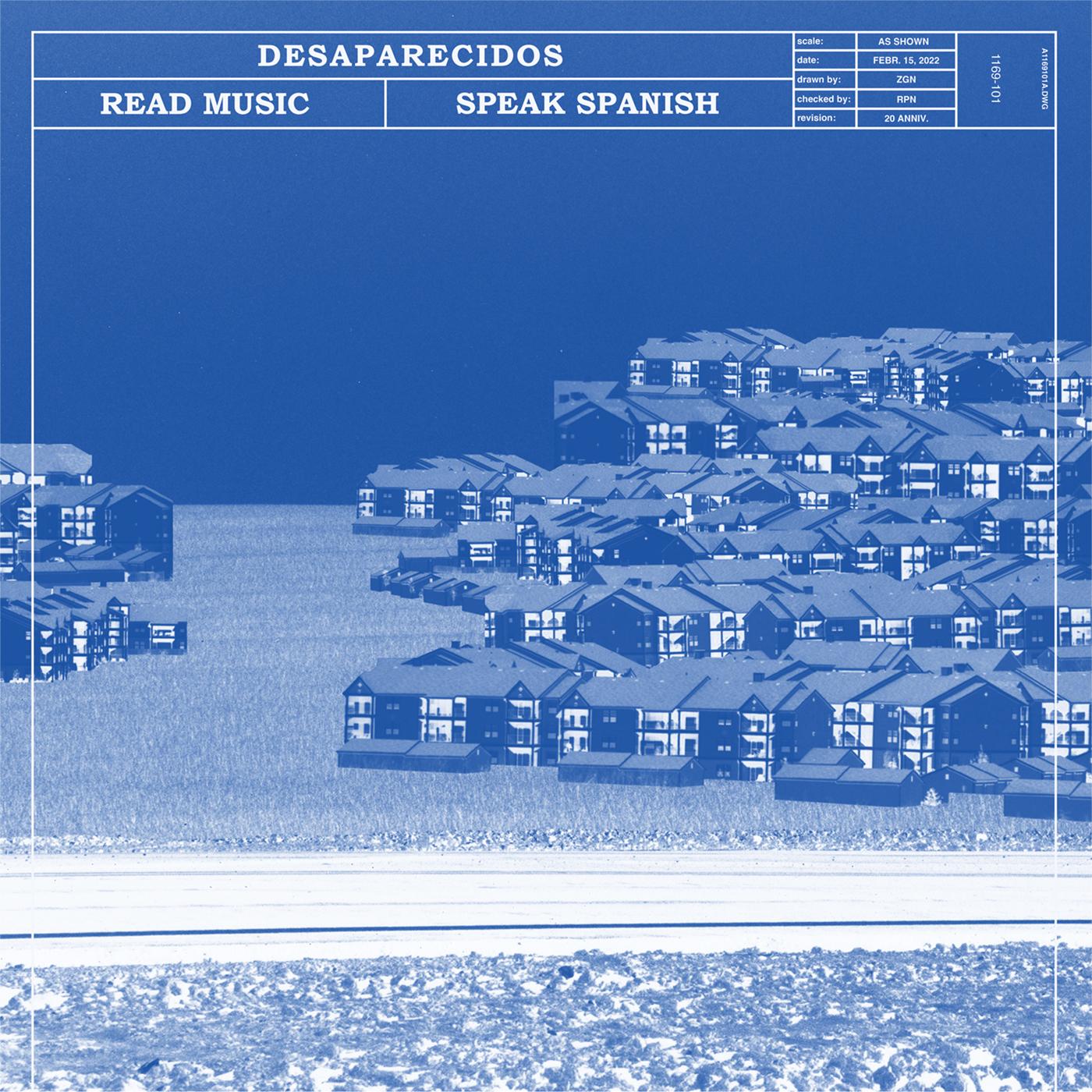 Desaparecidos - Read Music/Speak Spanish (Remastered) (TRANSPARENT BLUE VINYL) Vinyl LP transparent blue vinyl, includes photo collage poster [w/ download card]