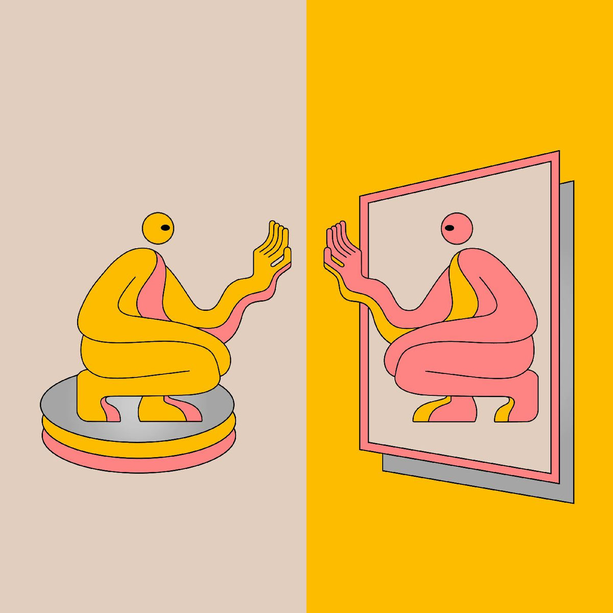 DJ Seinfeld - Mirrors (Indie Exclusive Pink & Yellow Vinyl) Vinyl