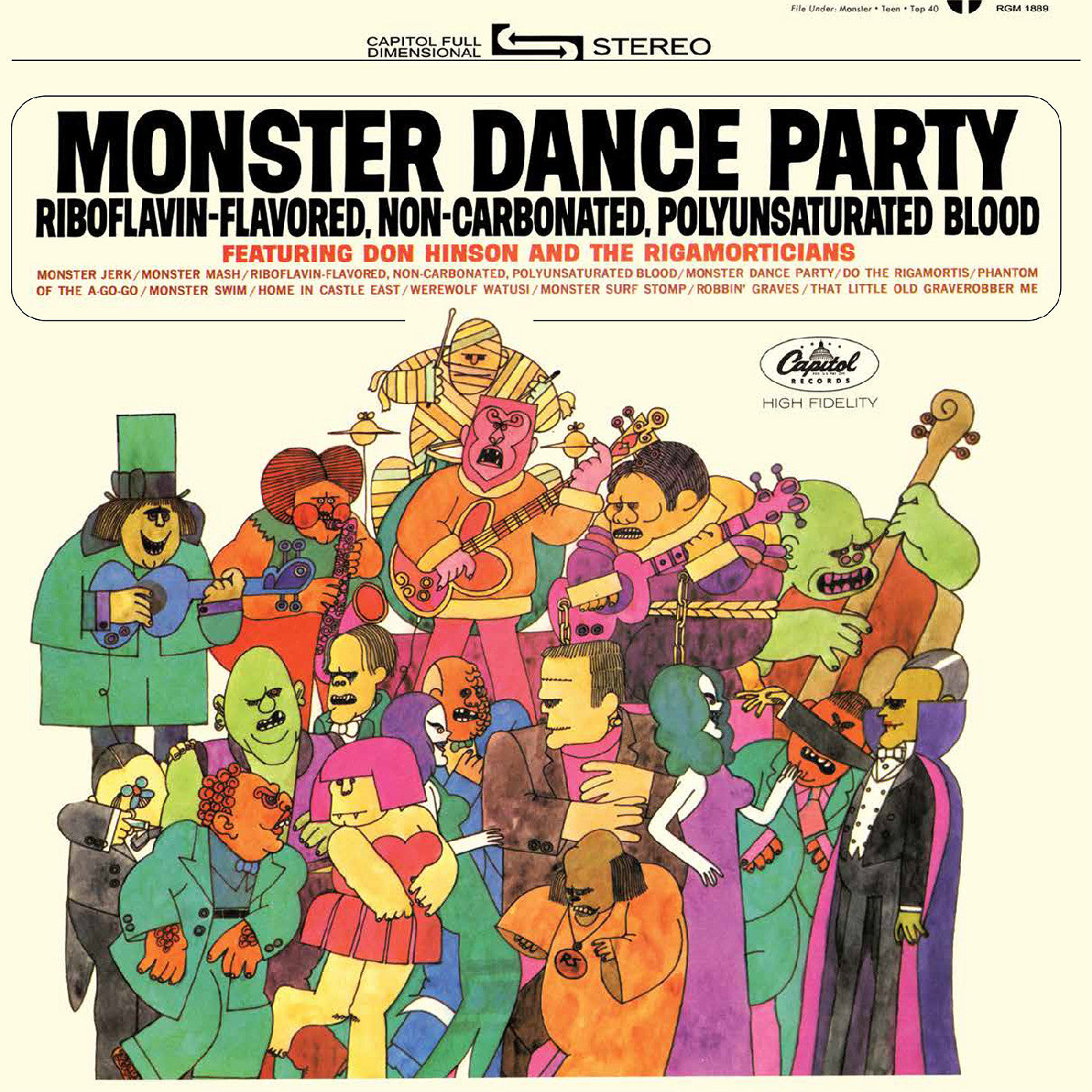 Don And The Rigamorticians Hinson - Monster Dance Party (Orange & Black Pumpkin Splatter Vinyl) Vinyl