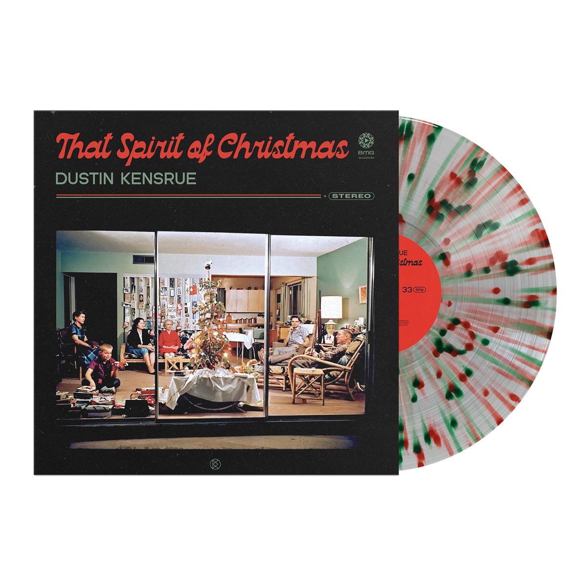 Dustin Kensrue - That Spirit of Christmas [Clear/Red/Green Splatter Vinyl] Vinyl