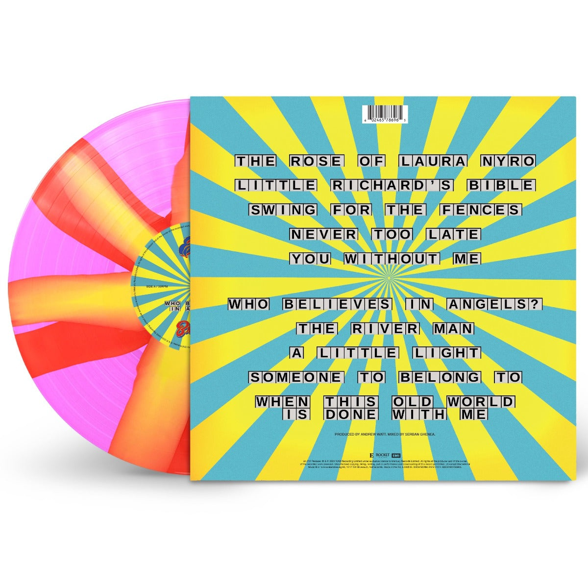 Elton John & Brandi Carlile - Who Believes In Angels? (Indie Exclusive, Limited Edition, Pink & Orange Spiral Colored Vinyl) Vinyl