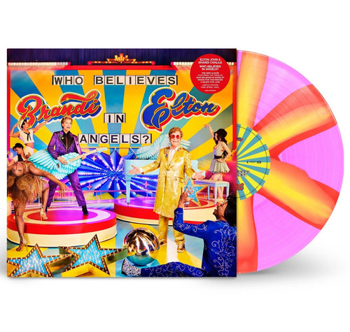 Elton John & Brandi Carlile - Who Believes In Angels? (Indie Exclusive, Limited Edition, Pink & Orange Spiral Colored Vinyl) Vinyl