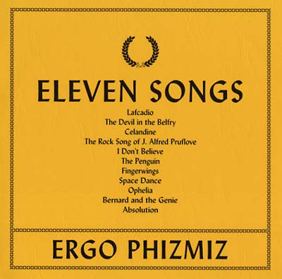 ERGO PHIZMIZ - Eleven Songs Vinyl LP