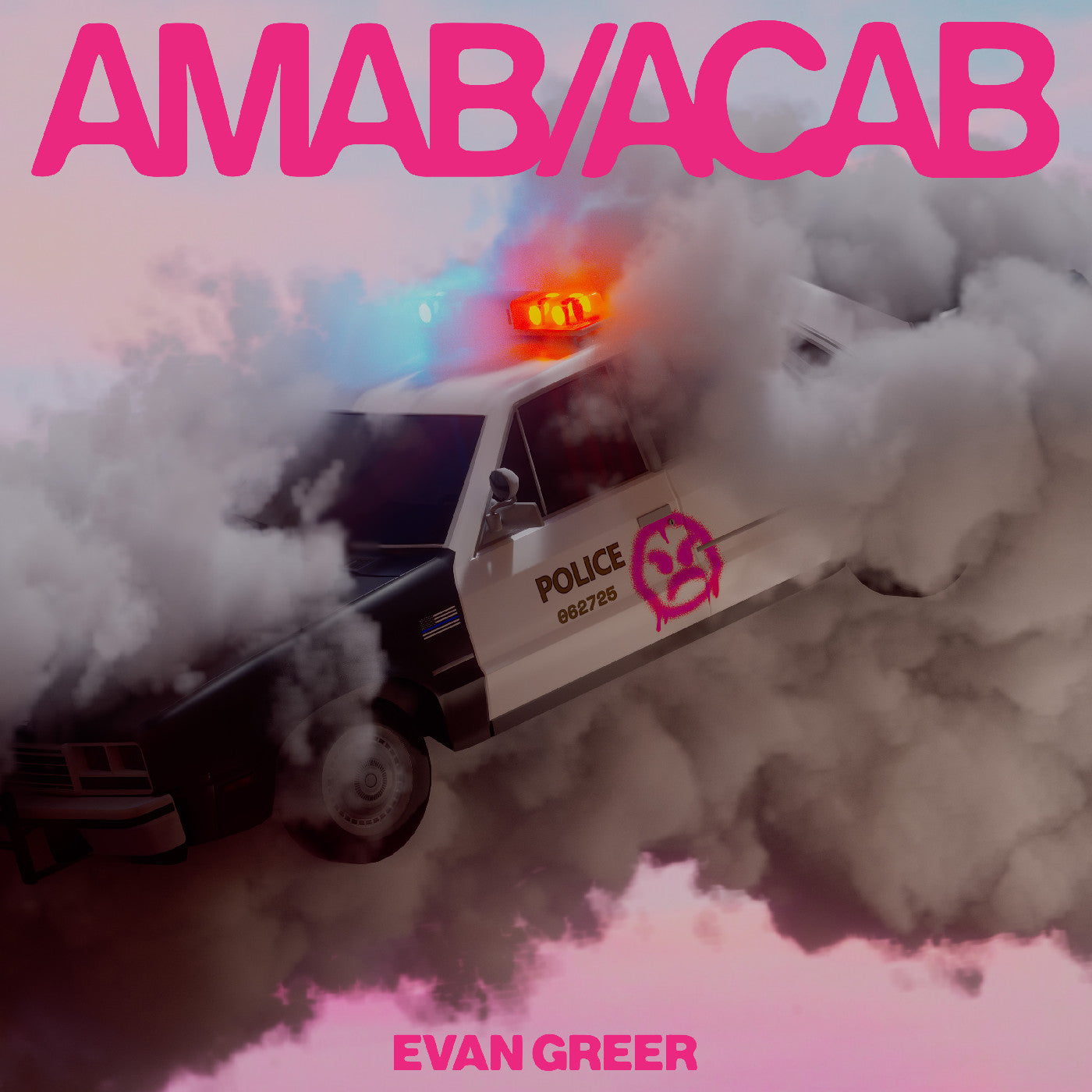 Evan Greer - Amab/Acab (Clear/Pink Cloud Vinyl) Vinyl
