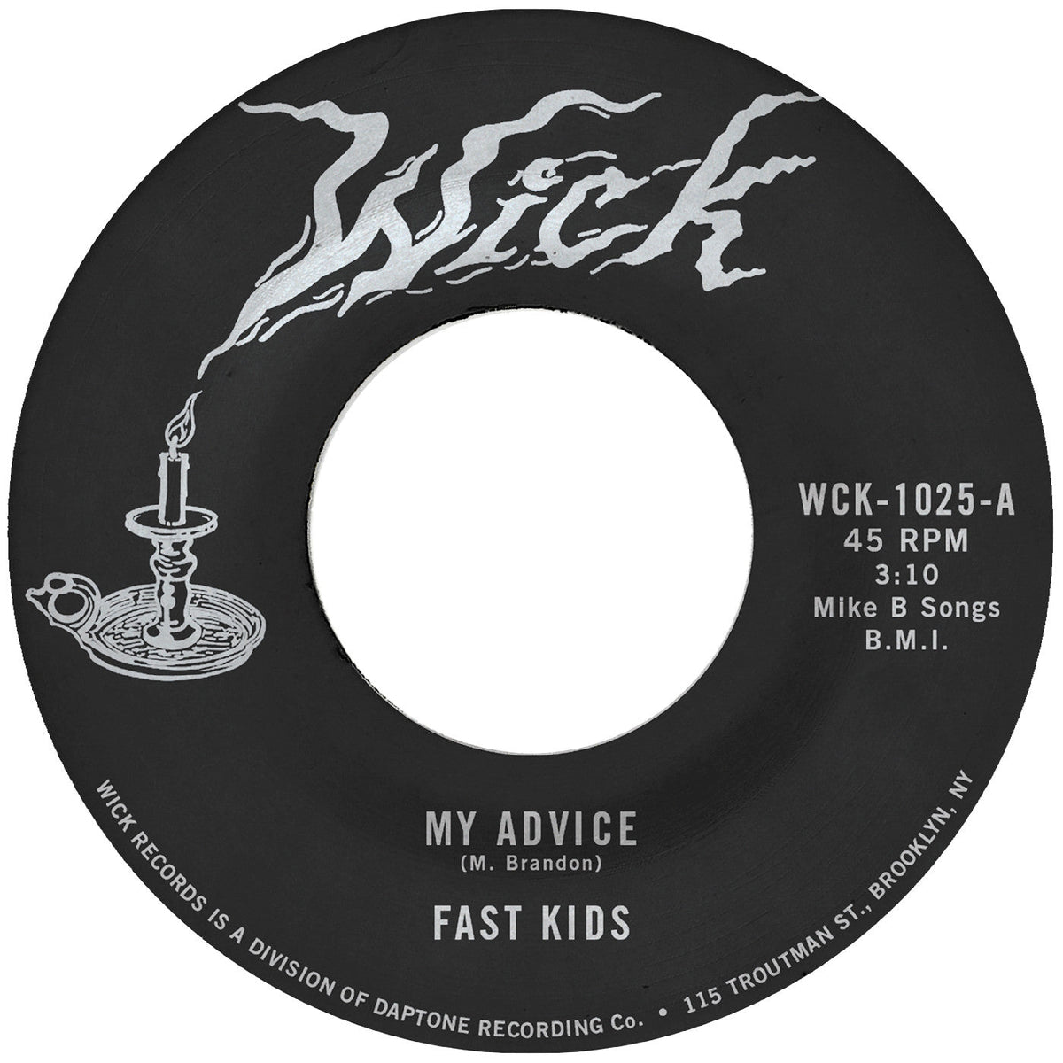 Fast Kids - My Advice B/W Out Of State Plates Vinyl