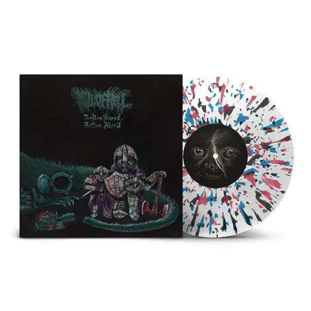 Full Of Hell - Rotten Shield (10" Vinyl) (Indie Exclusive) (White/Black/Oxblood/Blue Splatter Vinyl) Broken Sword Vinyl