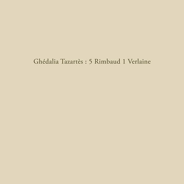 GHEDALIA TAZARTES - 5 Rimbaud 1 Verlaine Vinyl 10"