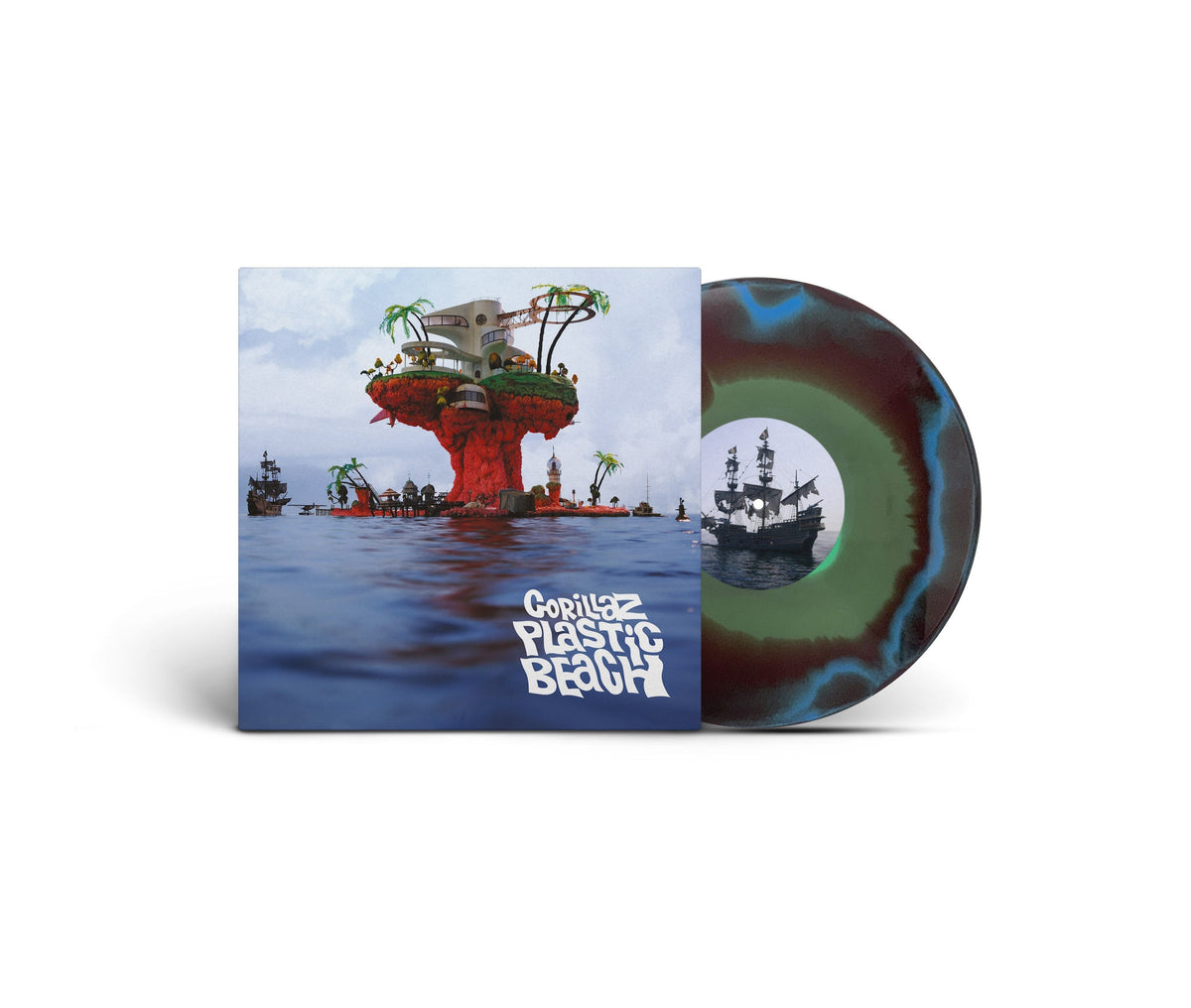 Gorillaz - Plastic Beach (Limited, Brick & Mortar Exclusive) [Half-Speed Mastered] [Blue, Green And Orange Vinyl] Vinyl