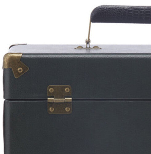 GPO - GPO Retro SWB18GB 12 " Vinyl Record Case 35 Count Capacity Removable Lid - Rustic Green with Black Interior) Vinyl Accessories