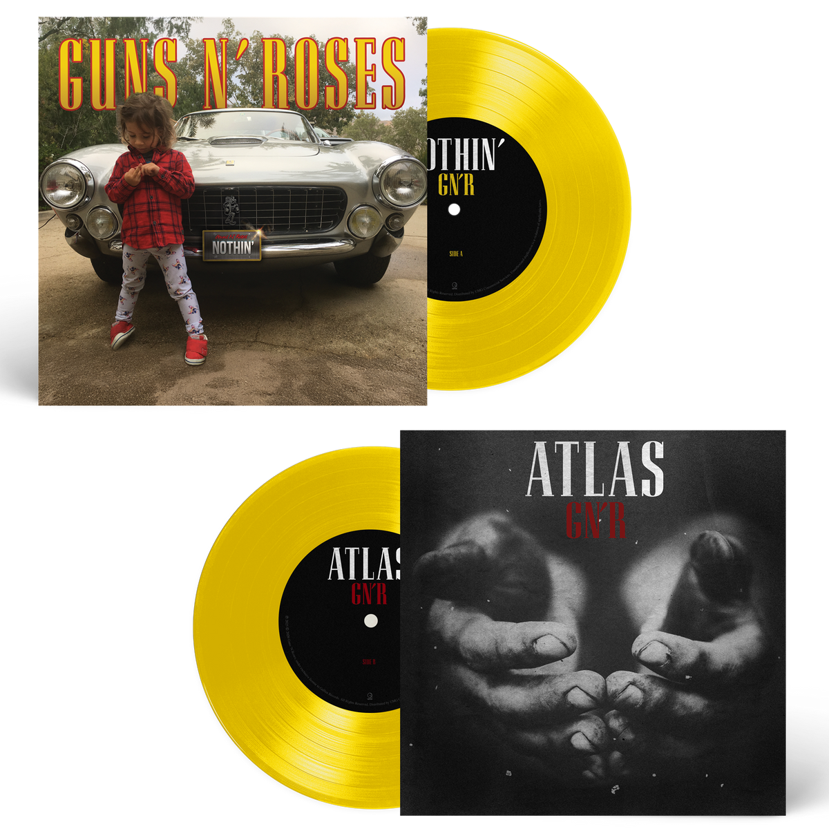 Guns N' Roses - Nothin' / Atlas [Canary Yellow 7" Single] Vinyl