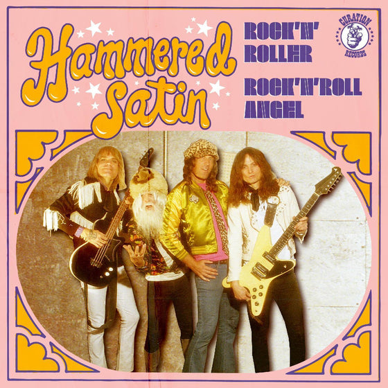 Hammered Satin - Rock N Roller / Rock N Roll Angel Vinyl 7" Full Color Custom Vintage Style Sleeve