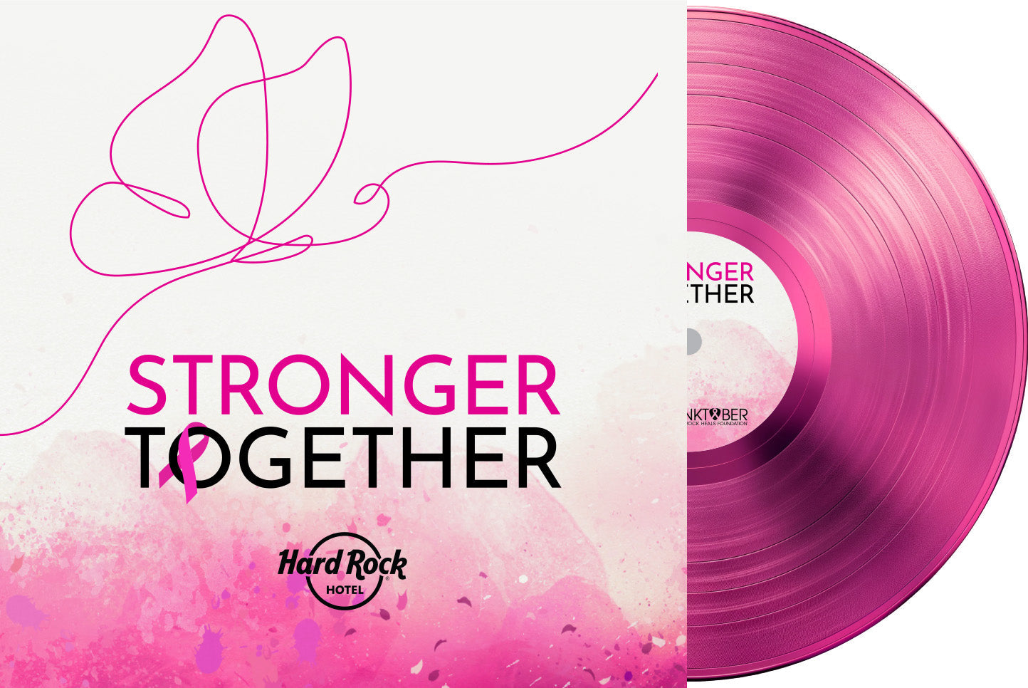 Hard Rock Hotel presents - Pinktober - Stronger Together (Translucent Pink Vinyl) Vinyl