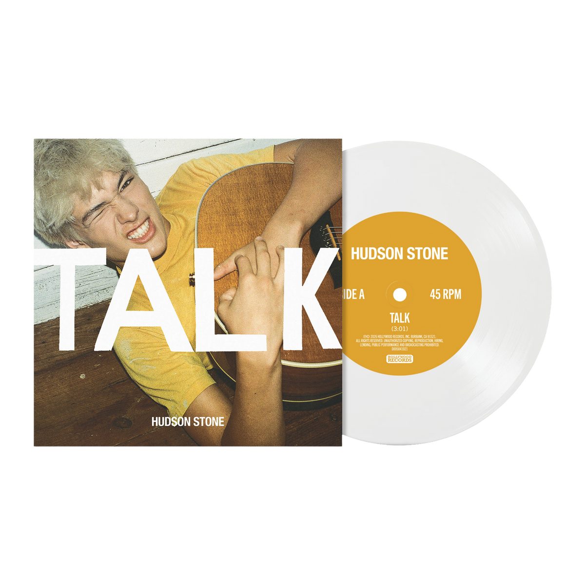 Hudson Stone - Talk / Overthinker [White 7" Single] Vinyl