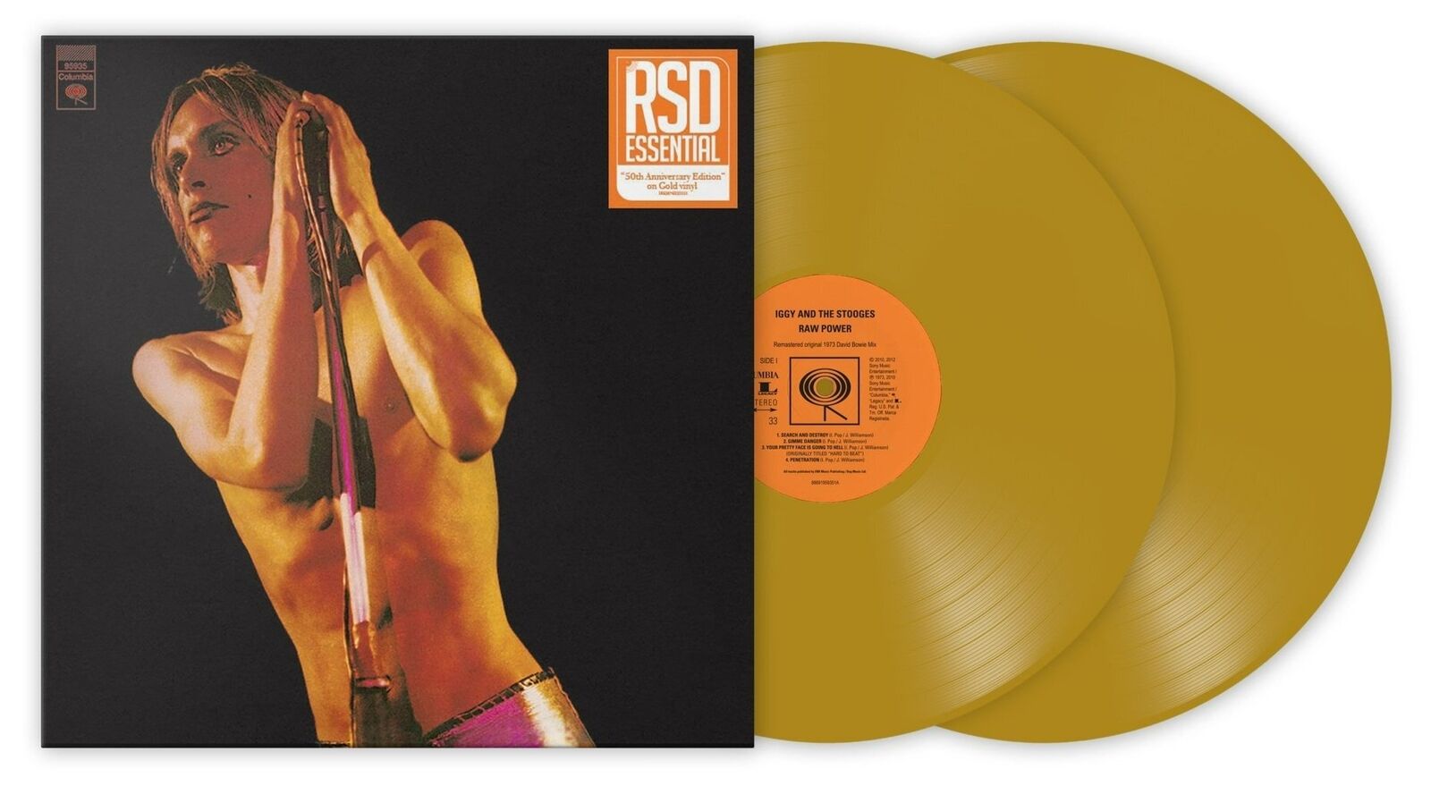 Iggy And The Stooges - Raw Power: 50th Anniversary Edition (RSD Essential, Colored Vinyl, Gold) (2 Lp's) Vinyl
