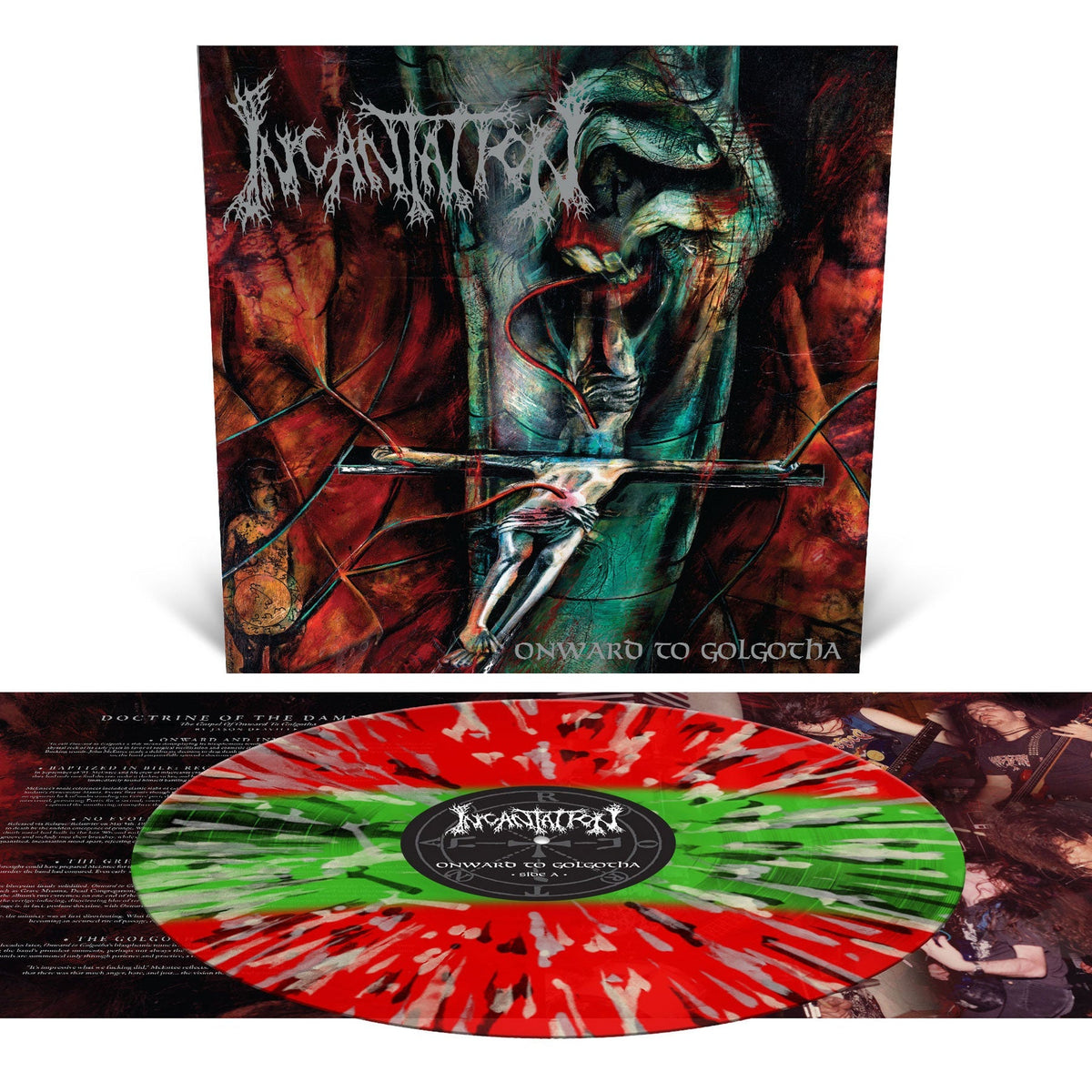 Incantation - Onward To Golgotha [Three Color Stripe With Splatter Vinyl] Vinyl