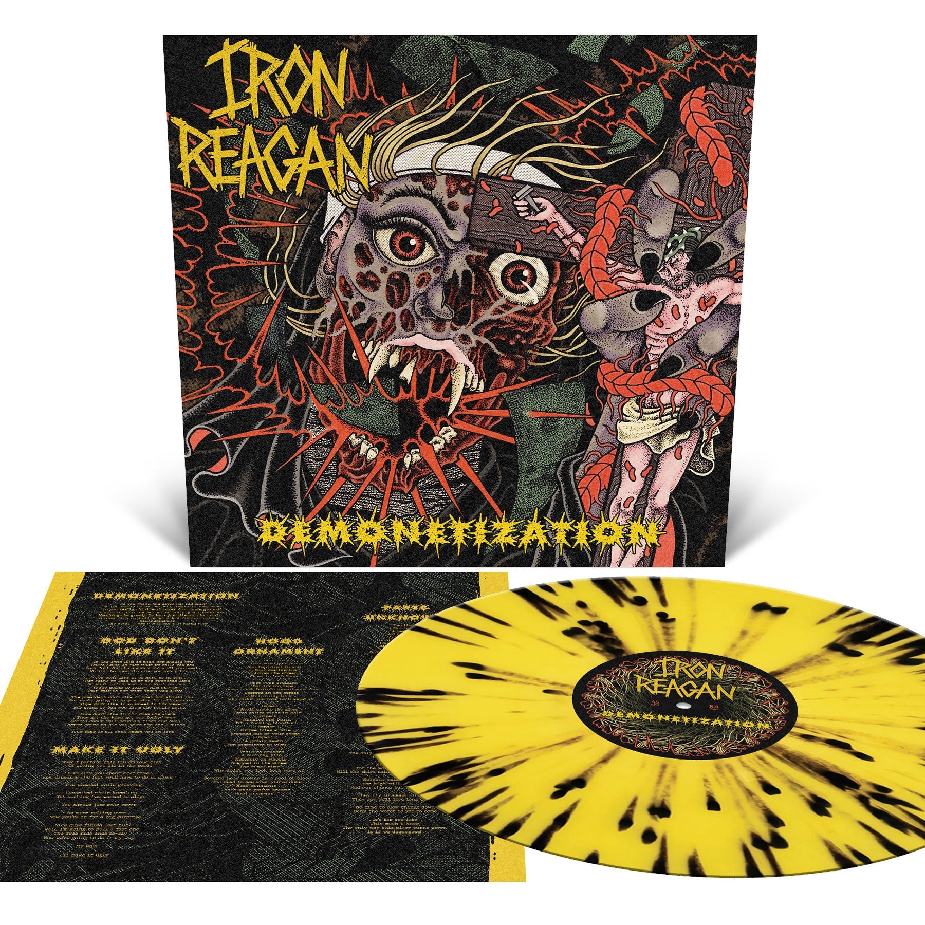 Iron Reagan - Demonetization (Indie Exclusive) [Canary Yellow With Splatter] Vinyl
