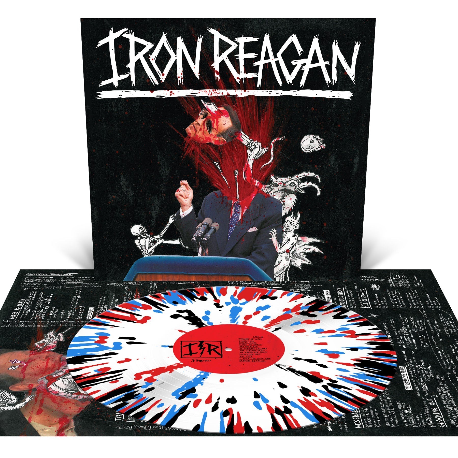 Iron Reagan - The Tyranny Of Will [White With Splatter] Vinyl