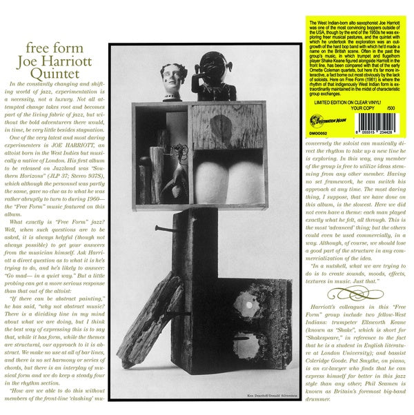 JOE HARRIOTT QUINTET - Free Form Vinyl LP