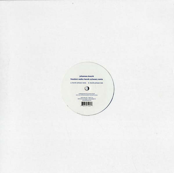 JOHANNES BRECHT - Freedom Walks Henrik Schwarz Remix Vinyl 12"