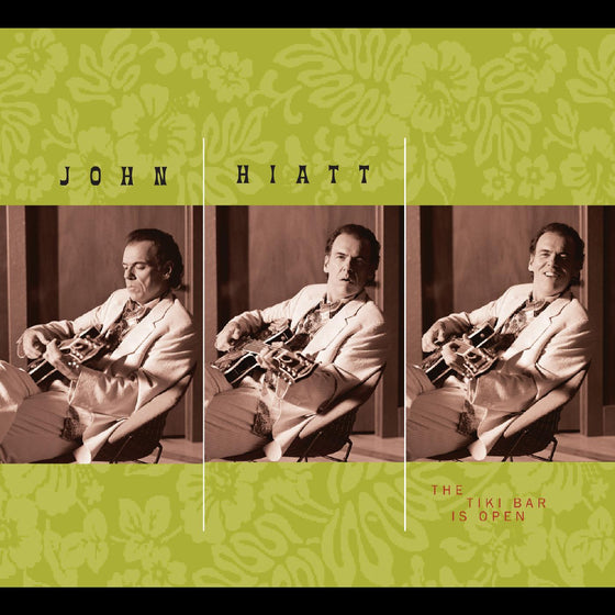 John Hiatt - The Tiki Bar Is Open (TRANSPARENT GREEN VINYL) Vinyl LP Transparent Green Vinyl, Jacket, Sleeve, Marketing Sticker
