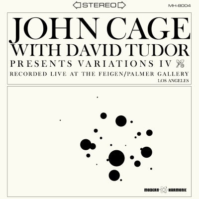 John With David Tudor Cage - Variations IV (CLEAR VINYL) Vinyl LP Clear Vinyl