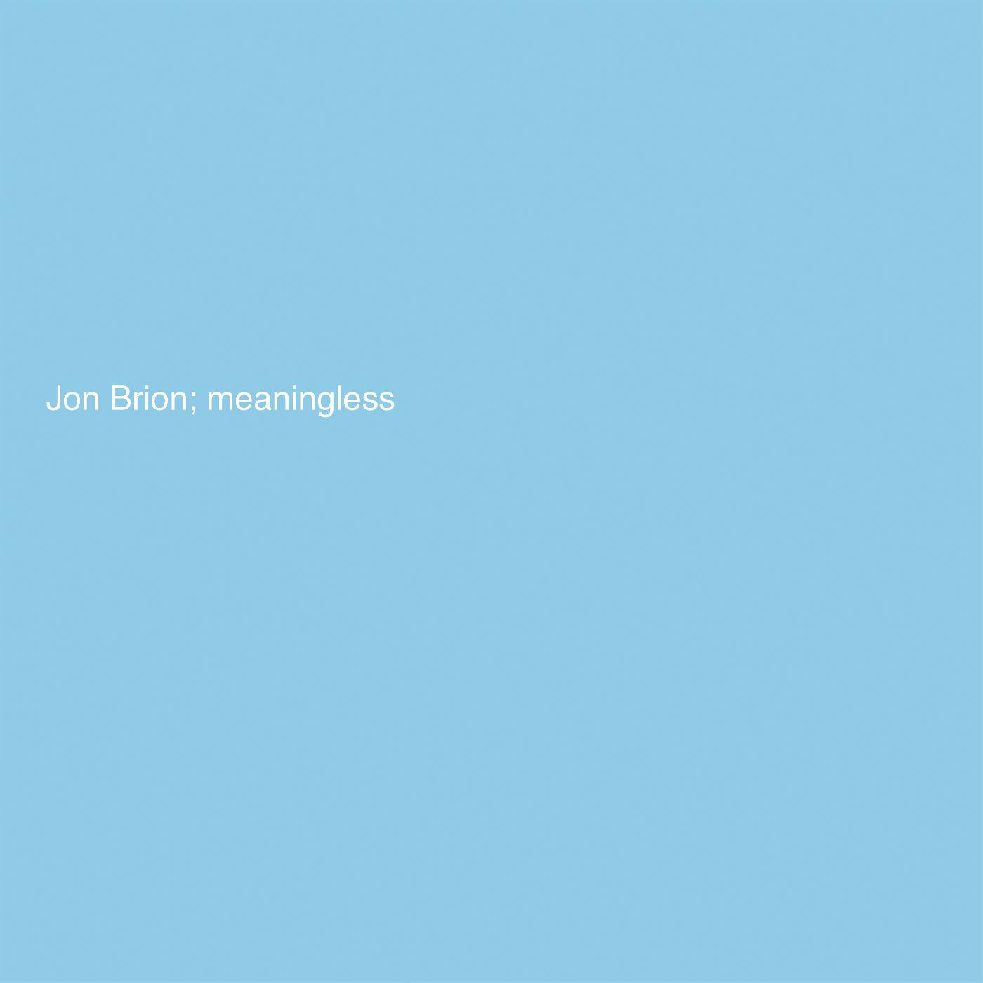 Jon Brion - Meaningless Vinyl LP Printed Inner Sleeve with Lyrics and Credits [w/ download card]