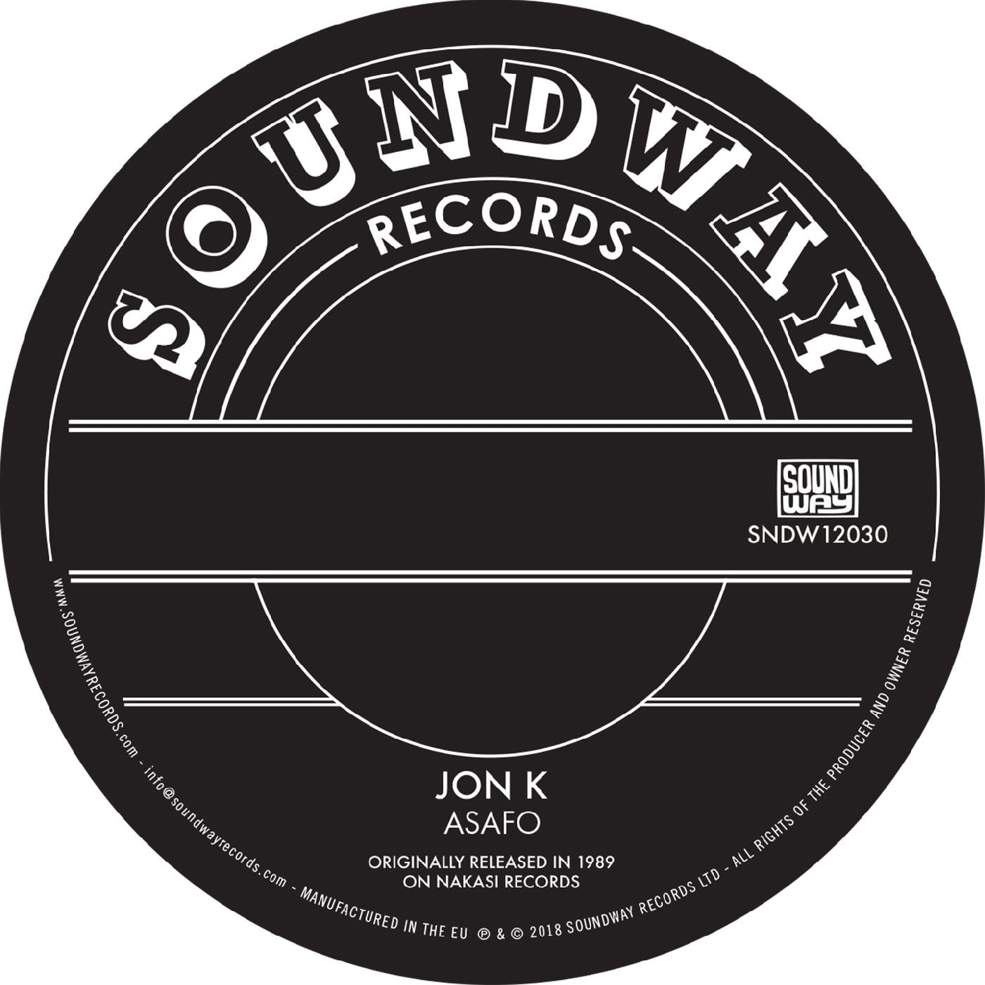 Jon K / Pat Thomas - Asafo / Enye Woa Vinyl 12" vinyl single, house bag