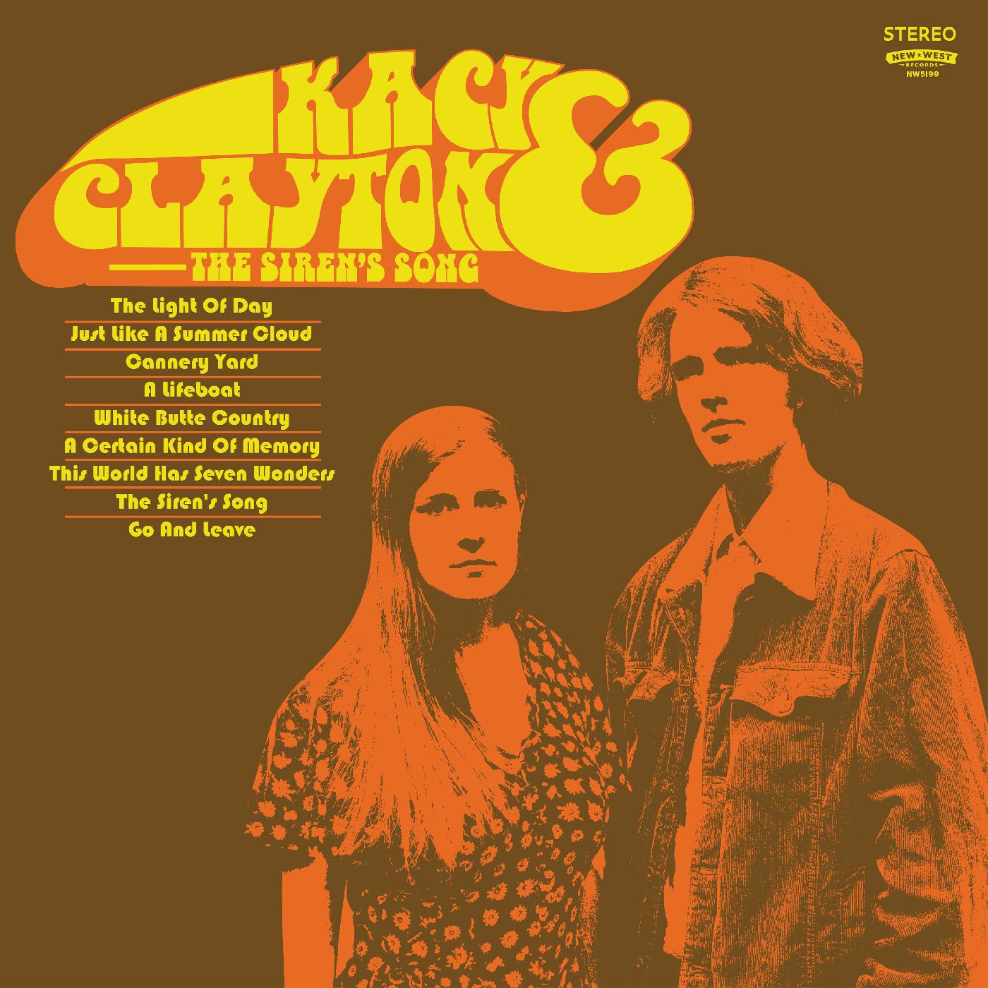 Kacy & Clayton - The Siren's Song (TRANSPARENT ORANGE VINYL) Vinyl LP Transparent Orange Vinyl, Jacket, Sleeve, Marketing Sticker