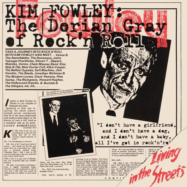 KIM FOWLEY - Living In The Streets Vinyl LP