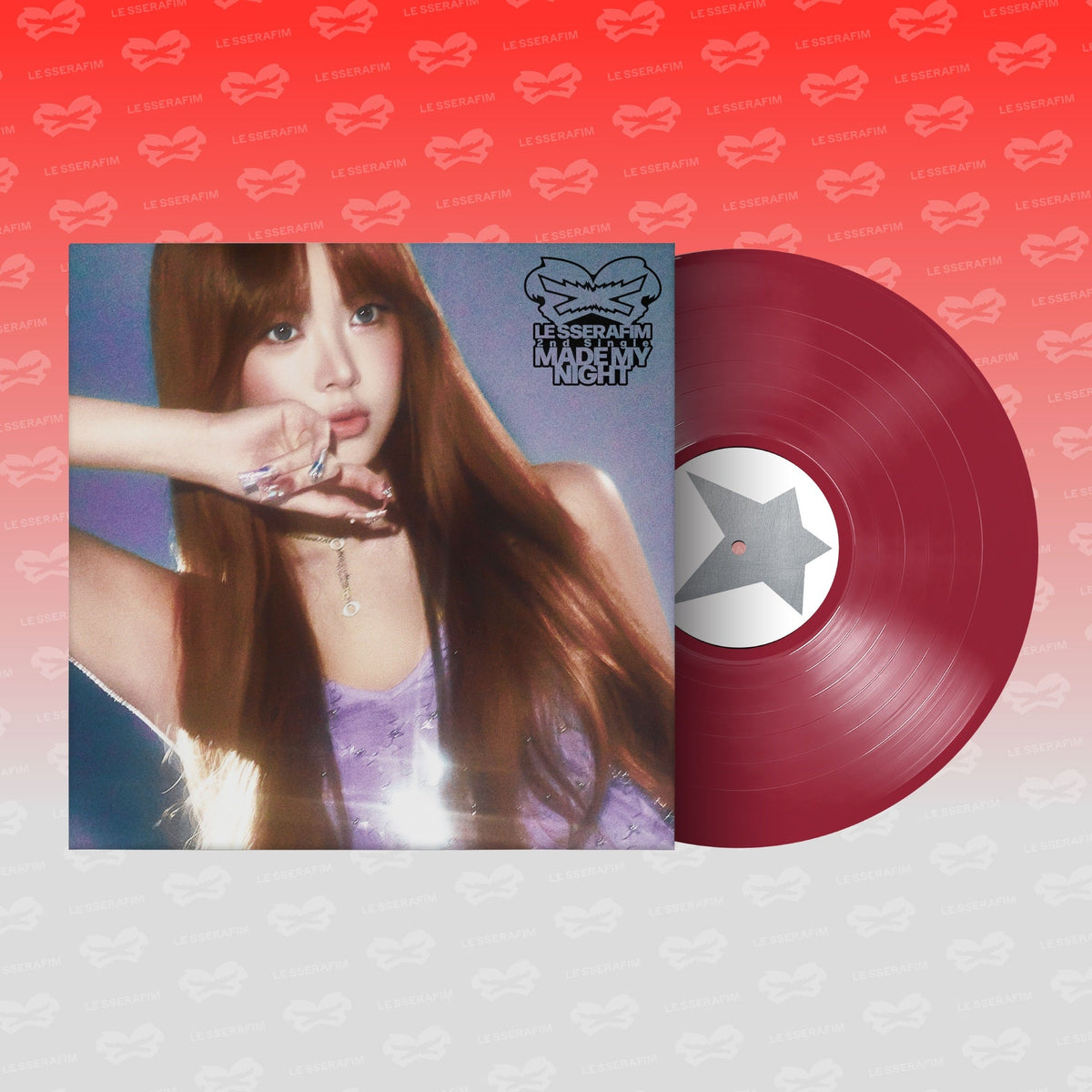 LE SSERAFIM - 2ND Single Album 'Made My Night' Vinyl [Warm Red Ver.] Vinyl