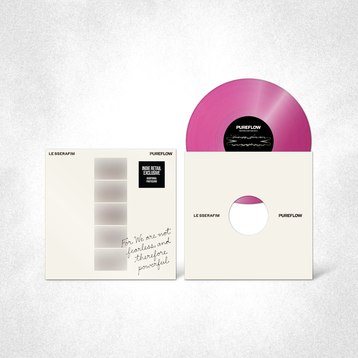 LE SSERAFIM - 2ND Studio Album ‘Pureflow’ Pt.1 Vinyl [Hot Pink Glitter Ver.] [Indie Exclusive] Vinyl