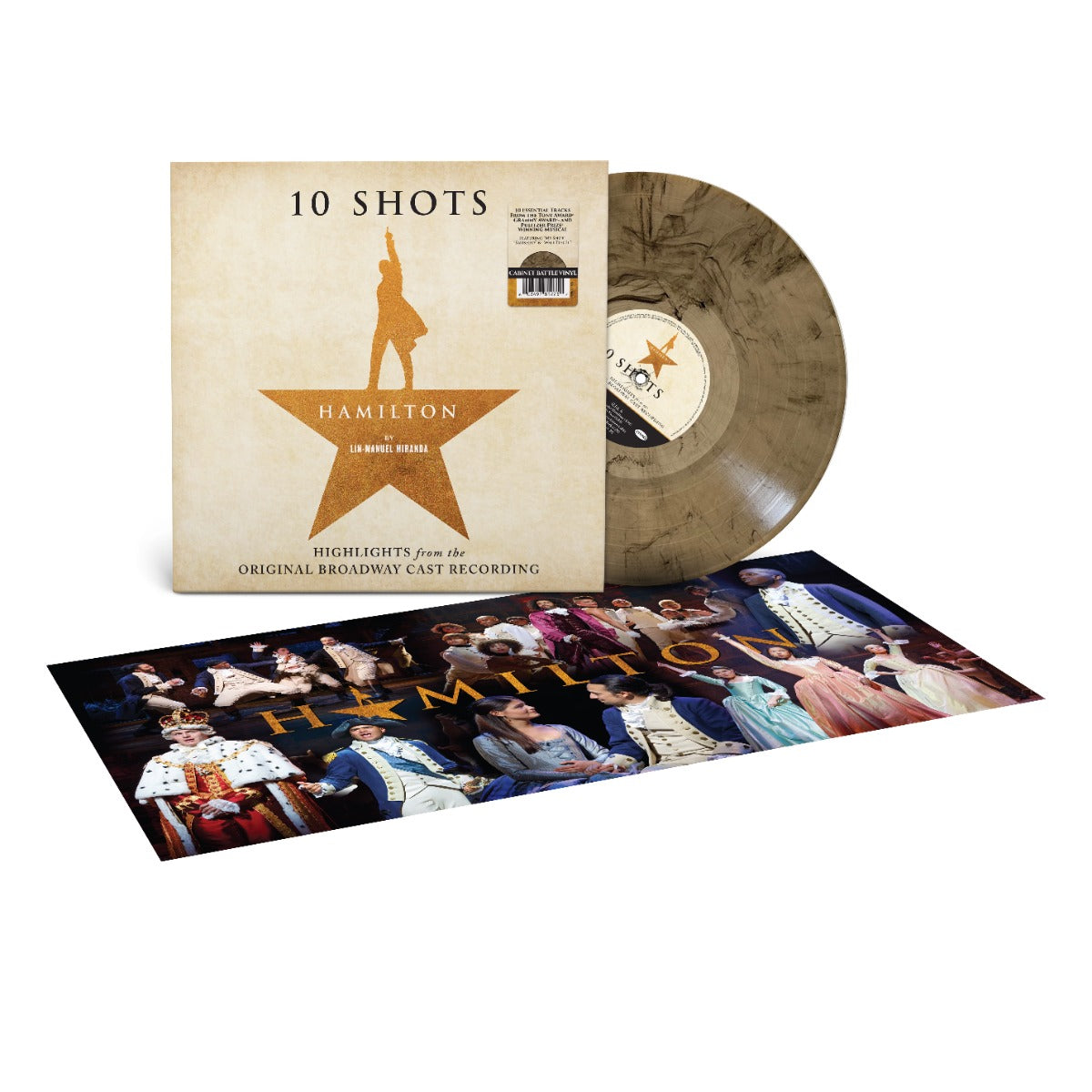 Lin-Manuel Miranda Leslie Odom Jr. Phillipa Soo Da - Hamilton: 10 Shots (Highlights From The Original Broadway Cast Recording) (Cabinet Battle Vinyl Tan Smoke Vinyl) Vinyl