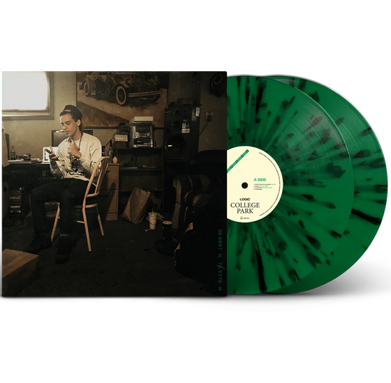 Logic - College Park (Limited Edition, "Varsity" Green & Black Splatter, Artist Signed) (2 Lp's) Vinyl