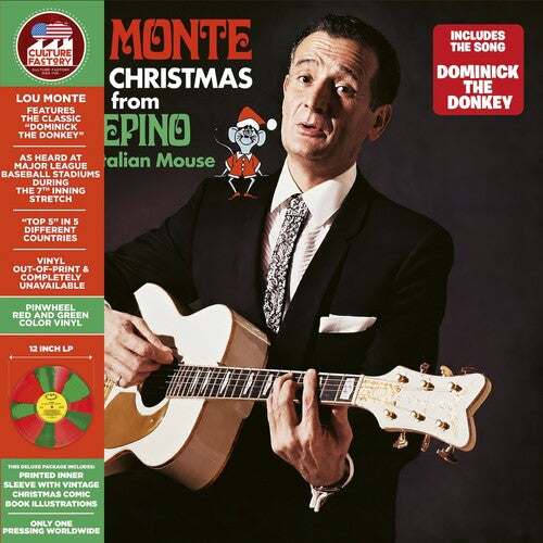 Lou Monte - Merry Christmas From Pepino the Italian Mouse (Pinwheel Red & Green Colored Vinyl, Deluxe Edition, Limited Edition, Remastered, Reissue) Vinyl