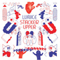 Lunice - Stacker Upper EP (BLUE VINYL) Vinyl LP Limited Edition Blue Vinyl Reissue Includes Unreleased Bonus Track. [w/ download card]