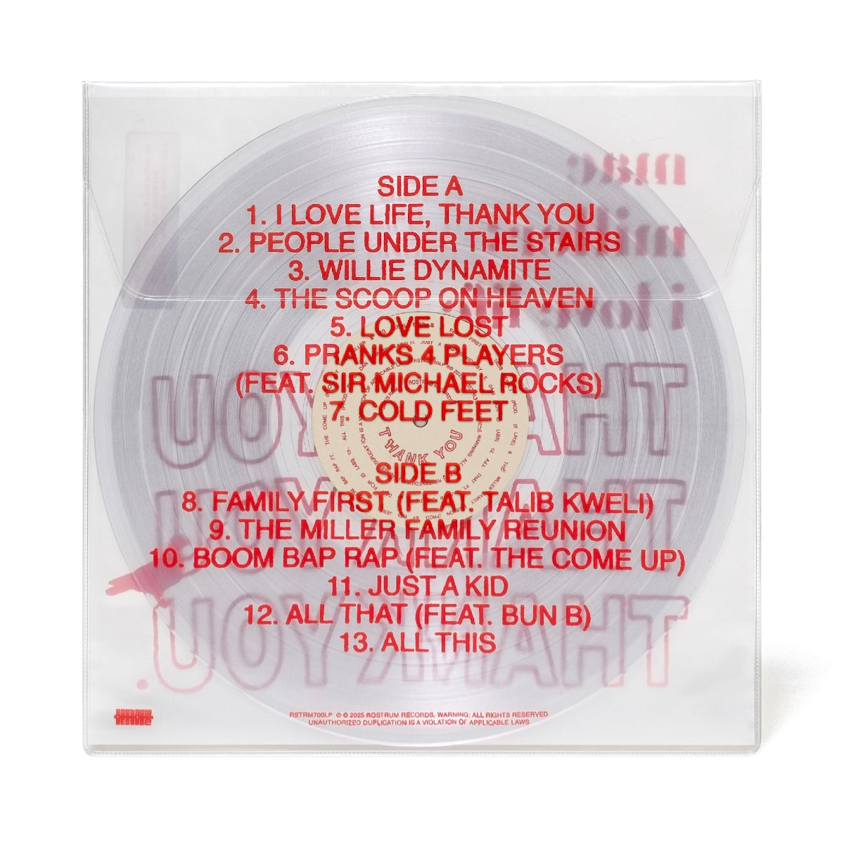 Mac Miller - I Love Life, Thank You (Clear Vinyl) Vinyl
