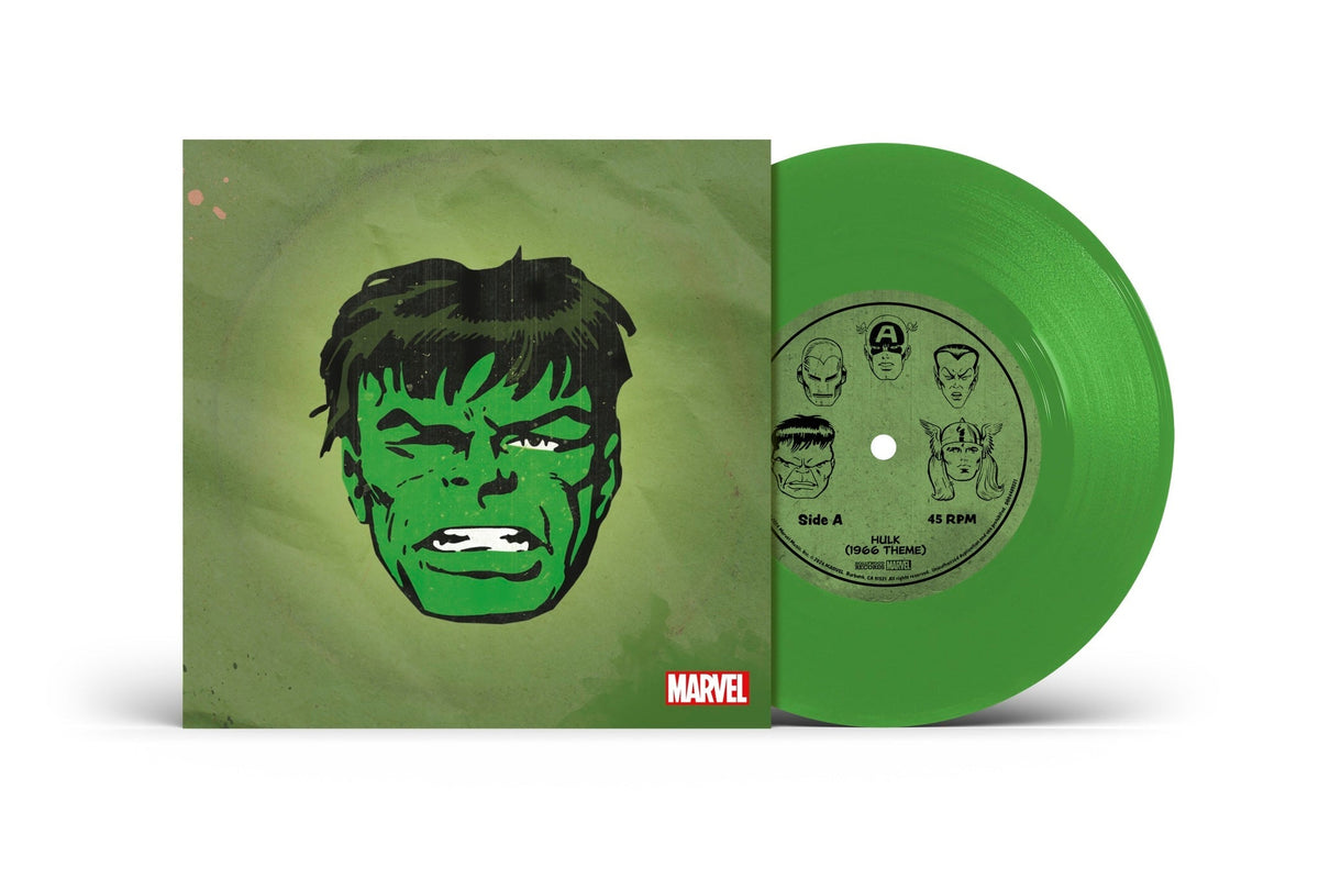 Marvel Chorus - Hulk (1966 Theme) / Merry Marvel Marching Society [Translucent Green 7" Single] Vinyl