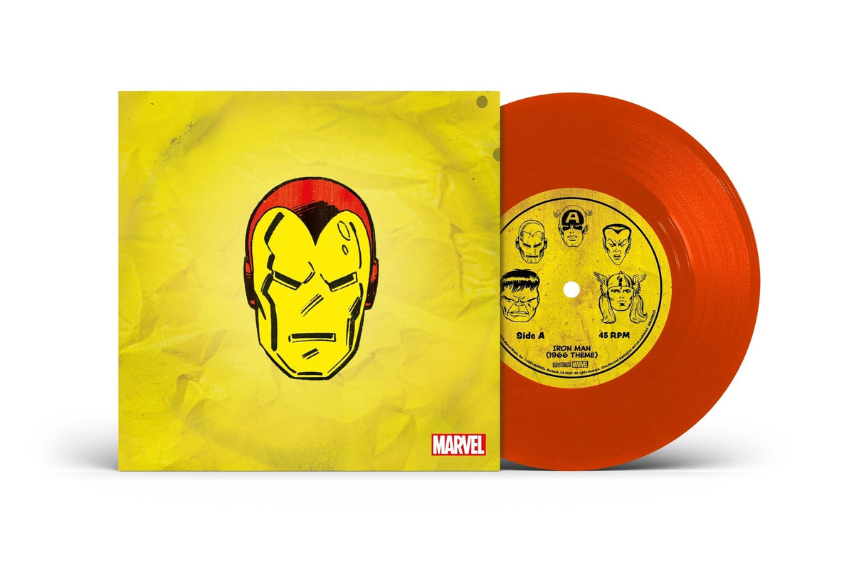 Marvel Chorus - Iron Man (1966 Theme) / Merry Marvel Marching Society [Translucent Red 7" Single] Vinyl