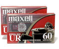 Maxell - Maxell 60 Minute Storage Capacity Normal Bias Type Flat Packs 2 Pack Cassettes Cassette