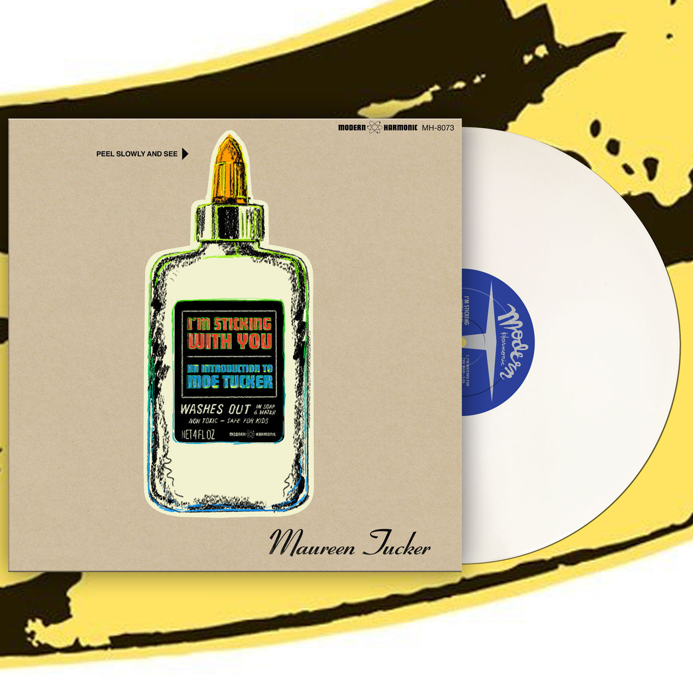 Moe Tucker - I'm Sticking With You: An Introduction To Moe Tucker (WHITE VINYL) Vinyl LP White vinyl in a Warholian jacket with removable sticker